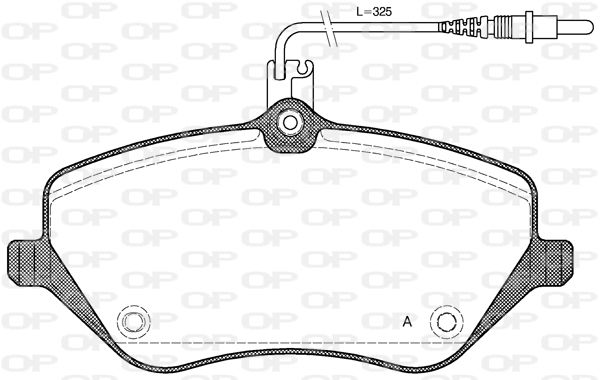 OPEN PARTS Bremžu uzliku kompl., Disku bremzes BPA1101.04